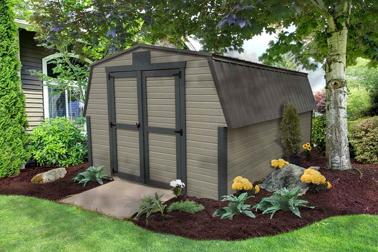 High Barn shed Smoke stain color Half log siding, Chestnut stain trim,
Red metal roof, Wooden double doors with Transom windows. High Barn shed Smoke stain color Half log siding, Chestnut stain trim,
Red metal roof, Wooden double doors with Transom windows.
